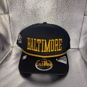 Baltimore Ravens Hat Cap Snap Back One Size NFL Football 9SEVENTY Rope New Era